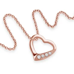 Schmuckladen AMOONIC Brautschmuck "Heartbeat" Schmuck-Set bestehend aus Herzkette u^ Hochzeit|Schmuck