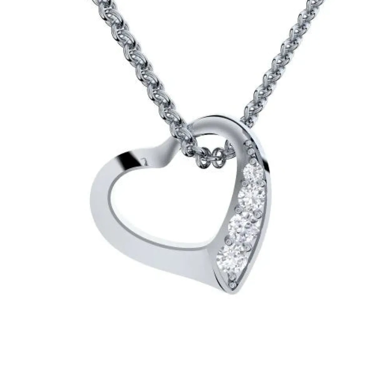 Schmuckladen AMOONIC Brautschmuck "Heartbeat" Schmuck-Set bestehend aus Herzkette u^ Hochzeit|Schmuck