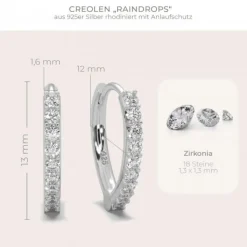 Schmuckladen AMOONIC Creolen "Raindrops" Kreolen in Tropfenform zum aufklappen mit^ Creolen|Schmuck