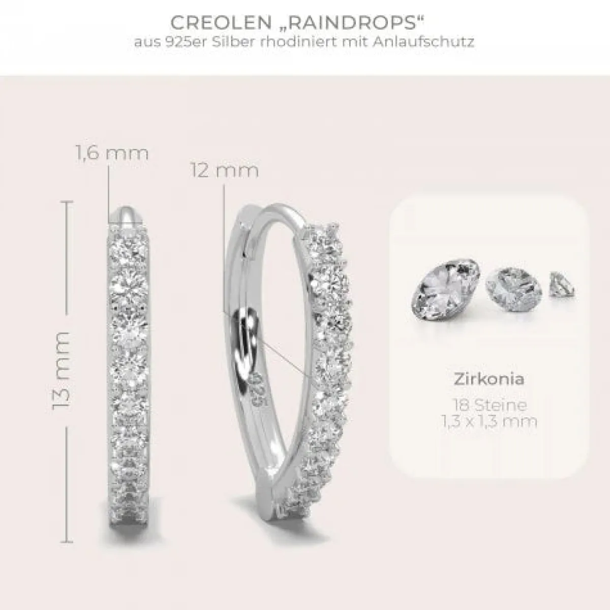 Schmuckladen AMOONIC Creolen "Raindrops" Kreolen in Tropfenform zum aufklappen mit^ Creolen|Schmuck