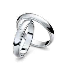 Schmuckladen AMOONIC Eheringe "Smart" Paarringe (Ring-Set) modern mit Zirkonia^ Hochzeit|Eheringe