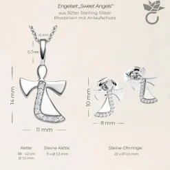 Schmuckladen AMOONIC Engel-Set "Sweet Angels" Schutzengel - Talisman - Kinder-Schmu^ Schmuck