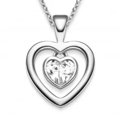 Schmuckladen AMOONIC Herzkette "Emotion" mit Zirkonia-Herz^ Herzketten|Schmuck