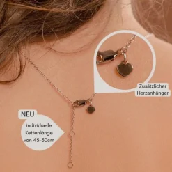 Schmuckladen AMOONIC Herzmedaillon "Smooth Heart" Herzanhänger aufklappbar und mit^ Medaillons|Herzketten