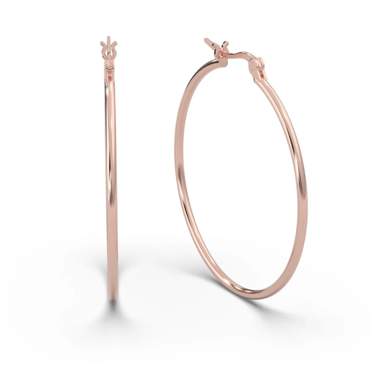 Schmuckladen AMOONIC Hoops Creolen "Ella" 50 mm Kreolen mit stabilen Gelenkverschlu^ Creolen|Schmuck