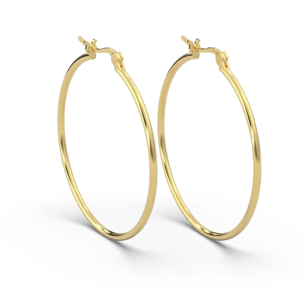 Schmuckladen AMOONIC Hoops Creolen "Ella" 50 mm Kreolen mit stabilen Gelenkverschlu^ Creolen|Schmuck