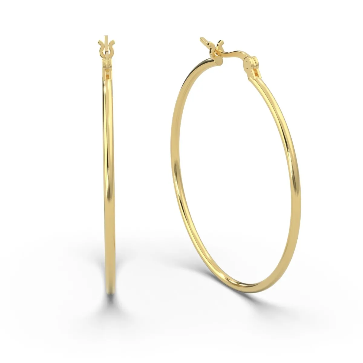 Schmuckladen AMOONIC Hoops Creolen "Ella" 50 mm Kreolen mit stabilen Gelenkverschlu^ Creolen|Schmuck
