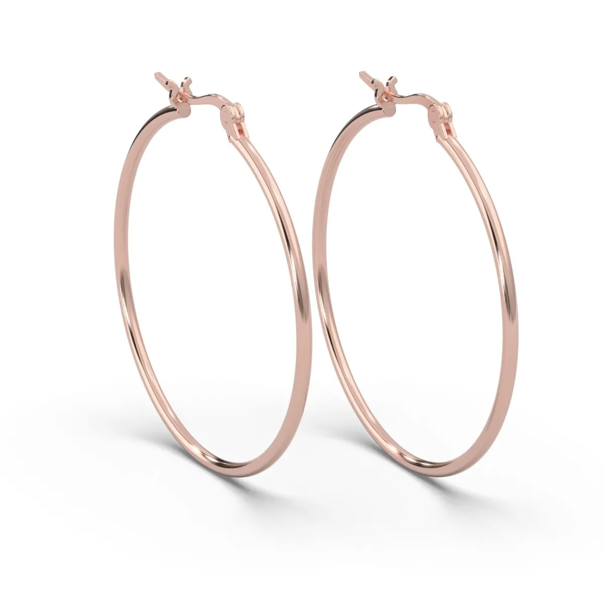 Schmuckladen AMOONIC Hoops Creolen "Ella" 50 mm Kreolen mit stabilen Gelenkverschlu^ Creolen|Schmuck