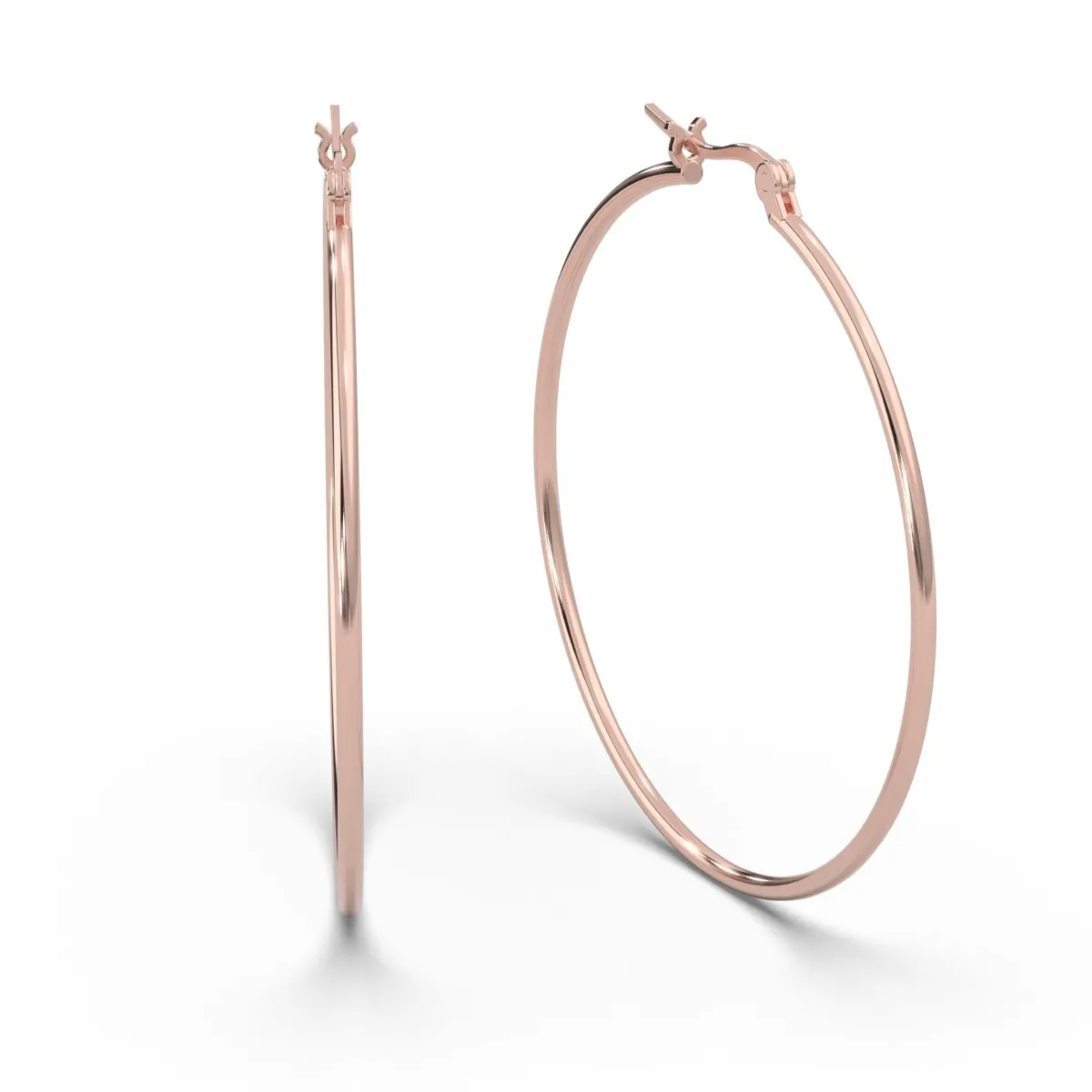 Schmuckladen AMOONIC Hoops Creolen "Ella" 60 mm Kreolen mit stabilen Gelenkverschlu^ Creolen|Schmuck