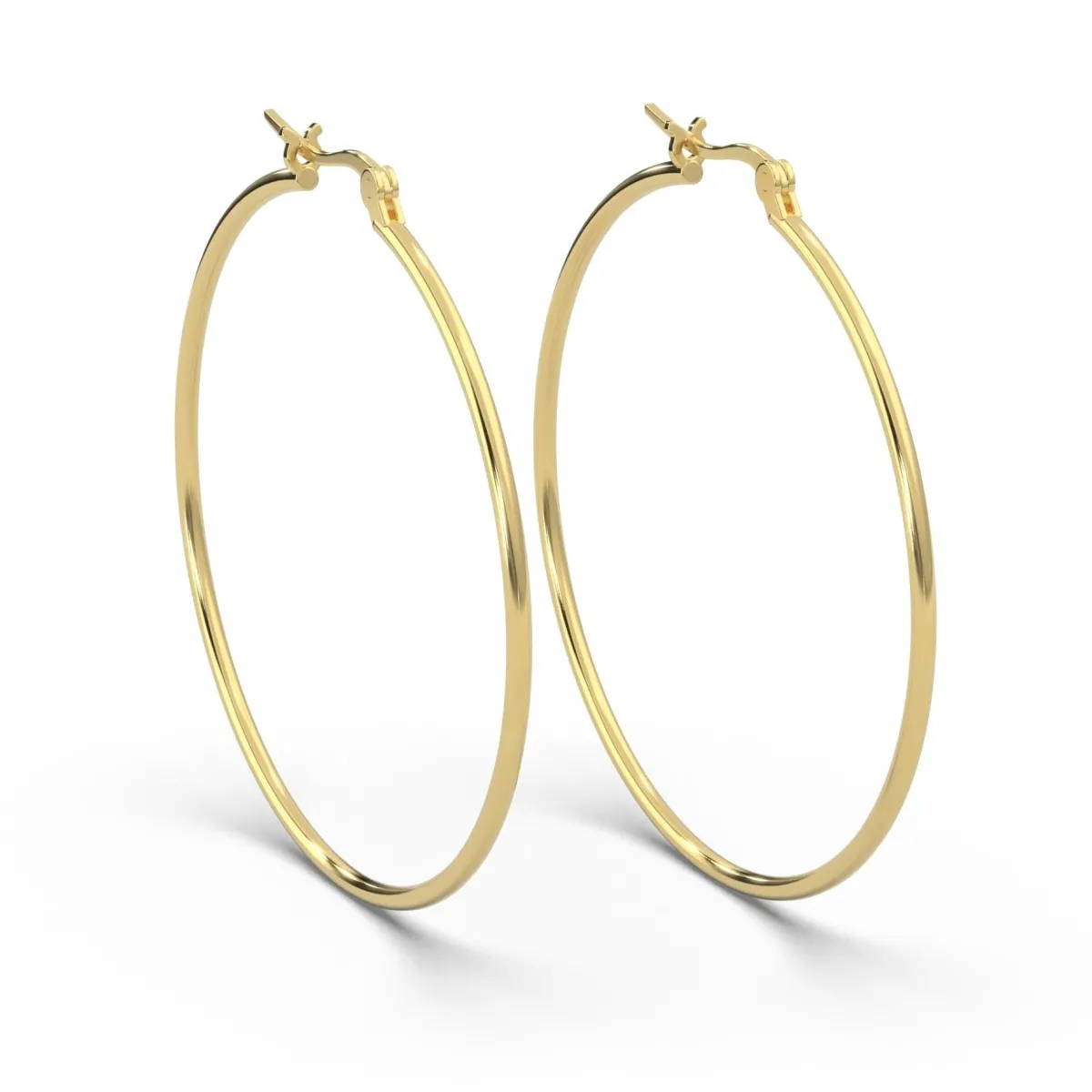 Schmuckladen AMOONIC Hoops Creolen "Ella" 60 mm Kreolen mit stabilen Gelenkverschlu^ Creolen|Schmuck