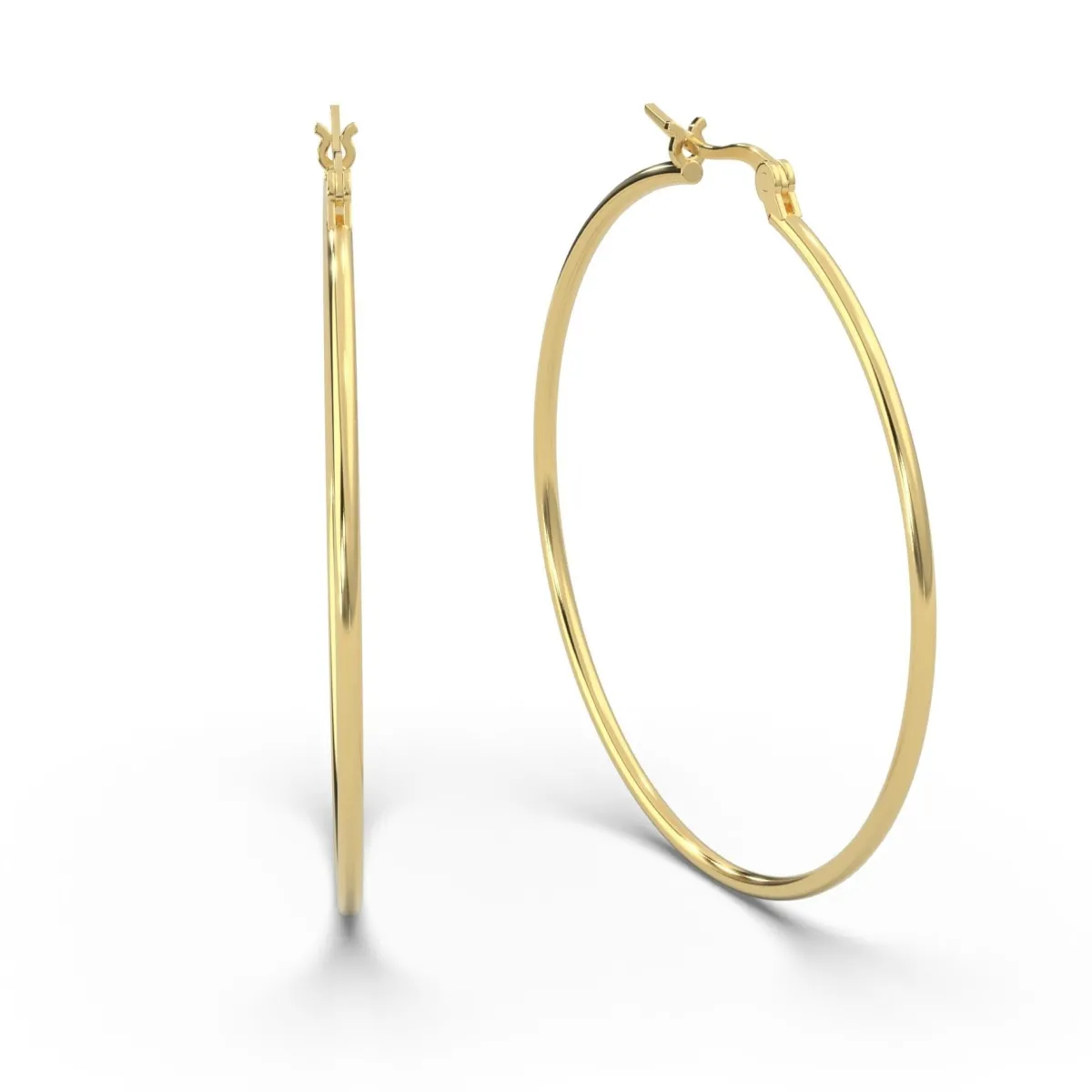 Schmuckladen AMOONIC Hoops Creolen "Ella" 60 mm Kreolen mit stabilen Gelenkverschlu^ Creolen|Schmuck