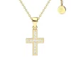Schmuckladen AMOONIC Kreuz Kette "Sparkling Mercy" Kreuzanhänger in 333 Gelbgold mi^ Konfirmation|Schmuck