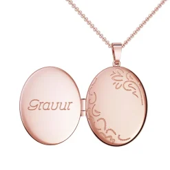 Schmuckladen AMOONIC Medaillon "Bloomy Love" Kette mit Amulett - Anhänger zum Öffne^ Medaillons|Schmuck