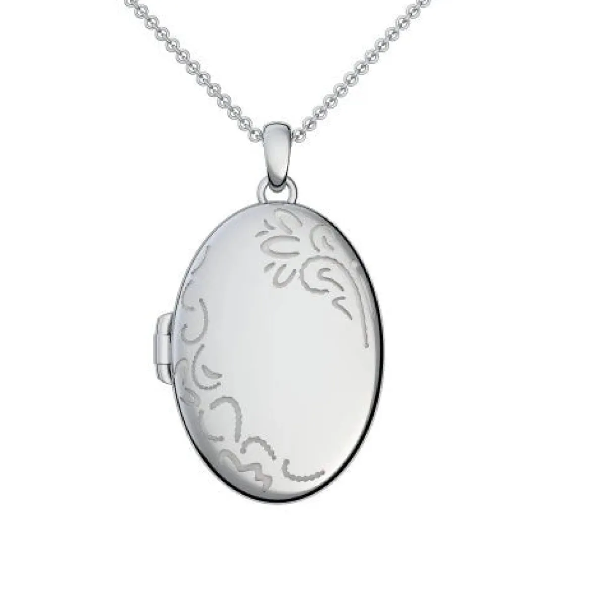 Schmuckladen AMOONIC Medaillon "Bloomy Love" Kette mit Amulett - Anhänger zum Öffne^ Medaillons|Schmuck