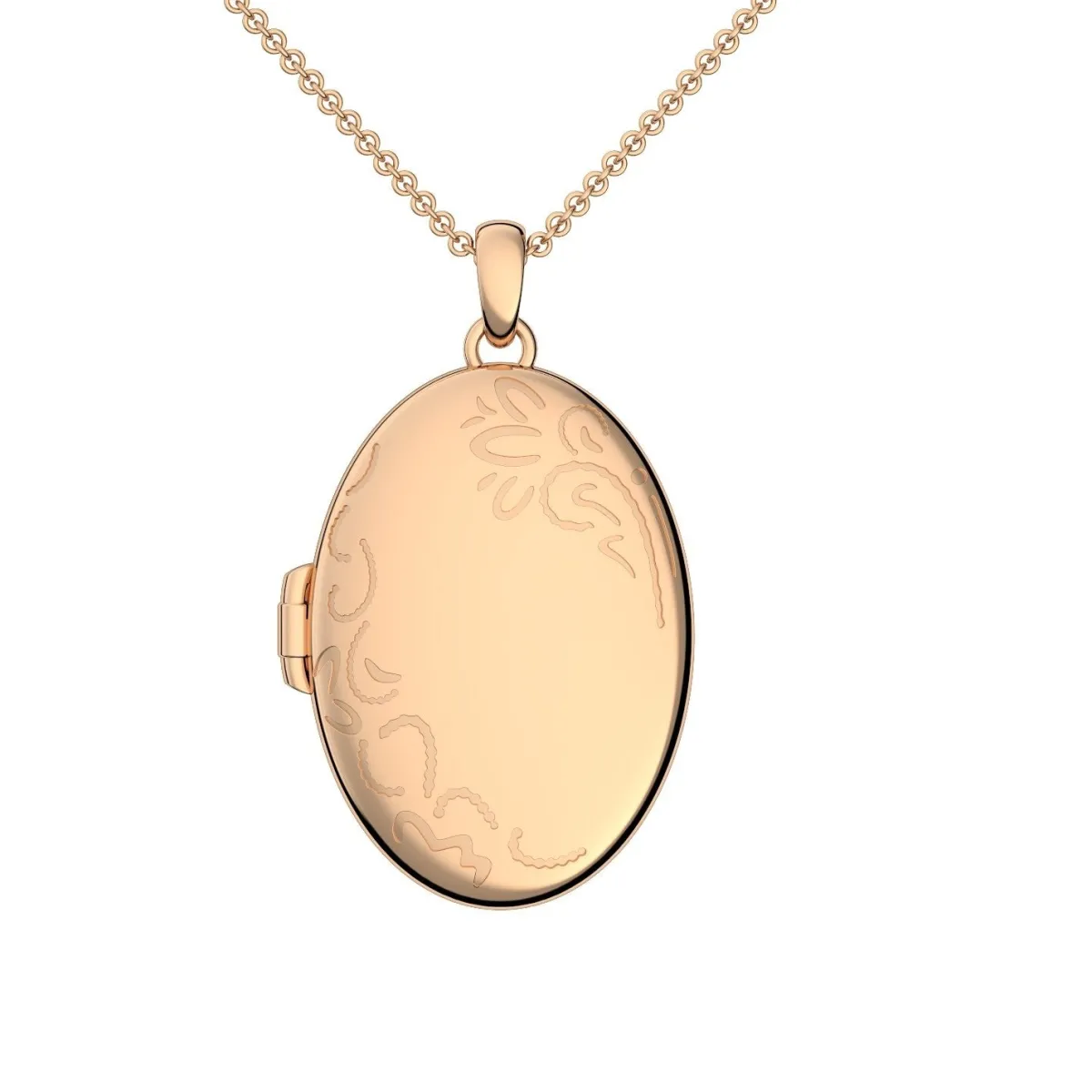 Schmuckladen AMOONIC Medaillon "Bloomy Love" Kette mit Amulett - Anhänger zum Öffne^ Medaillons|Schmuck