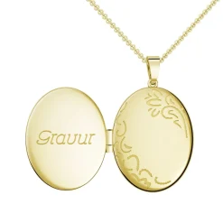 Schmuckladen AMOONIC Medaillon "Bloomy Love" Kette mit Amulett - Anhänger zum Öffne^ Medaillons|Schmuck