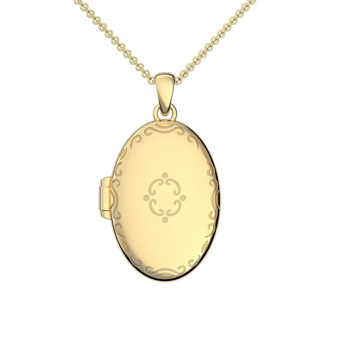 Schmuckladen AMOONIC Medaillon "Ornate Love" Kette mit Amulett - Anhänger zum Öffne^ Medaillons|Schmuck