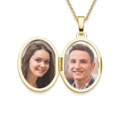 Schmuckladen AMOONIC Medaillon "Oval" Kette mit Amulett - Anhänger zum Öffnen für B^ Medaillons|Schmuck