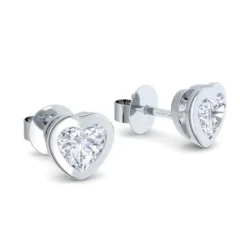 Schmuckladen AMOONIC Ohrstecker "Bright Hearts" Herz Ohrringe mit 2 Zirkonia Steine^ Ohrstecker|Schmuck