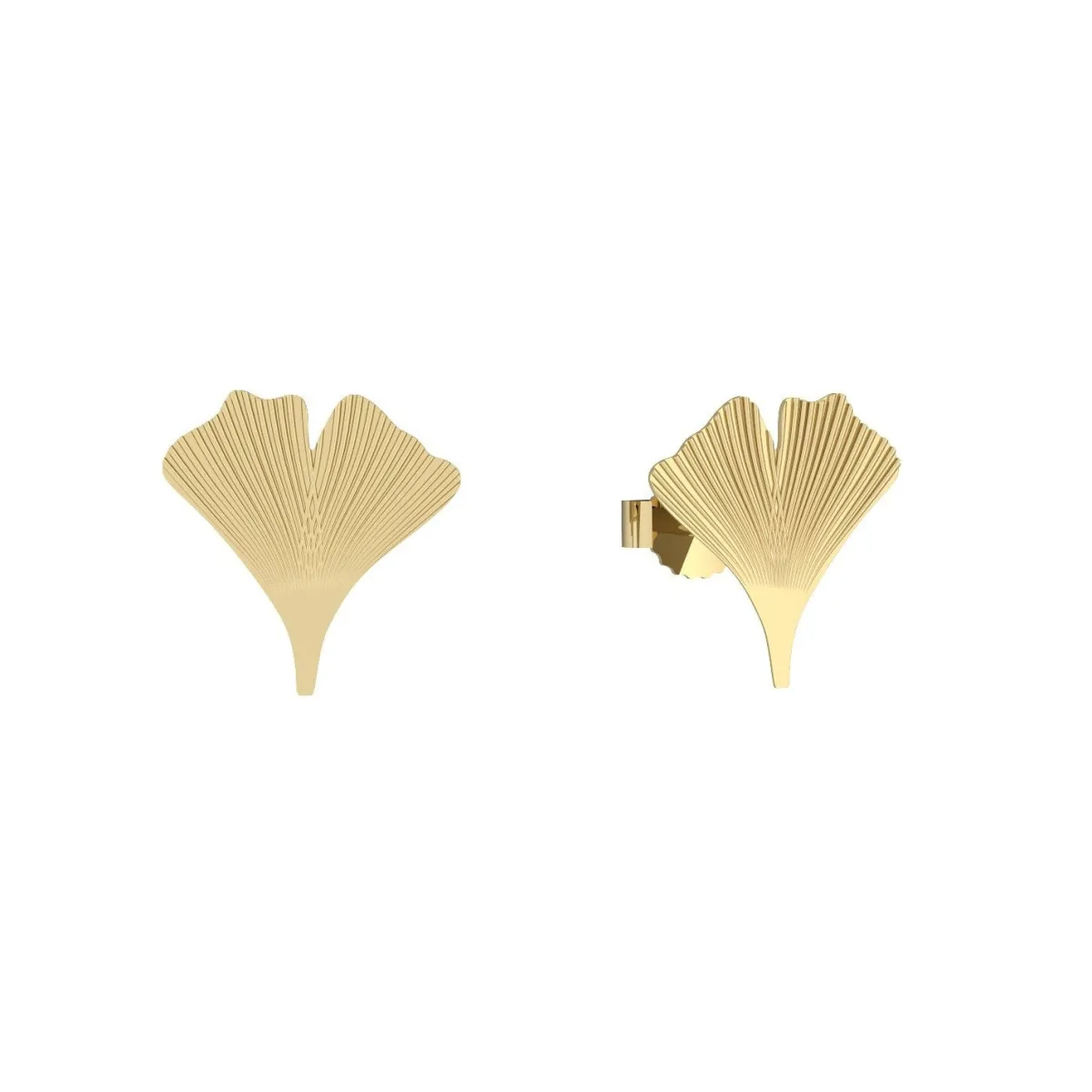 Schmuckladen AMOONIC Ohrstecker "Flowerly Parts" Ginkgo Blatt Ohrringe^ Ohrstecker|Schmuck