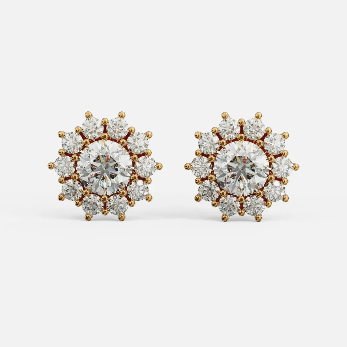 Schmuckladen AMOONIC Ohrstecker "Sparkling Flowers" Blumen Ohrringe mit 22 Zirkonia^ Ohrstecker|Schmuck