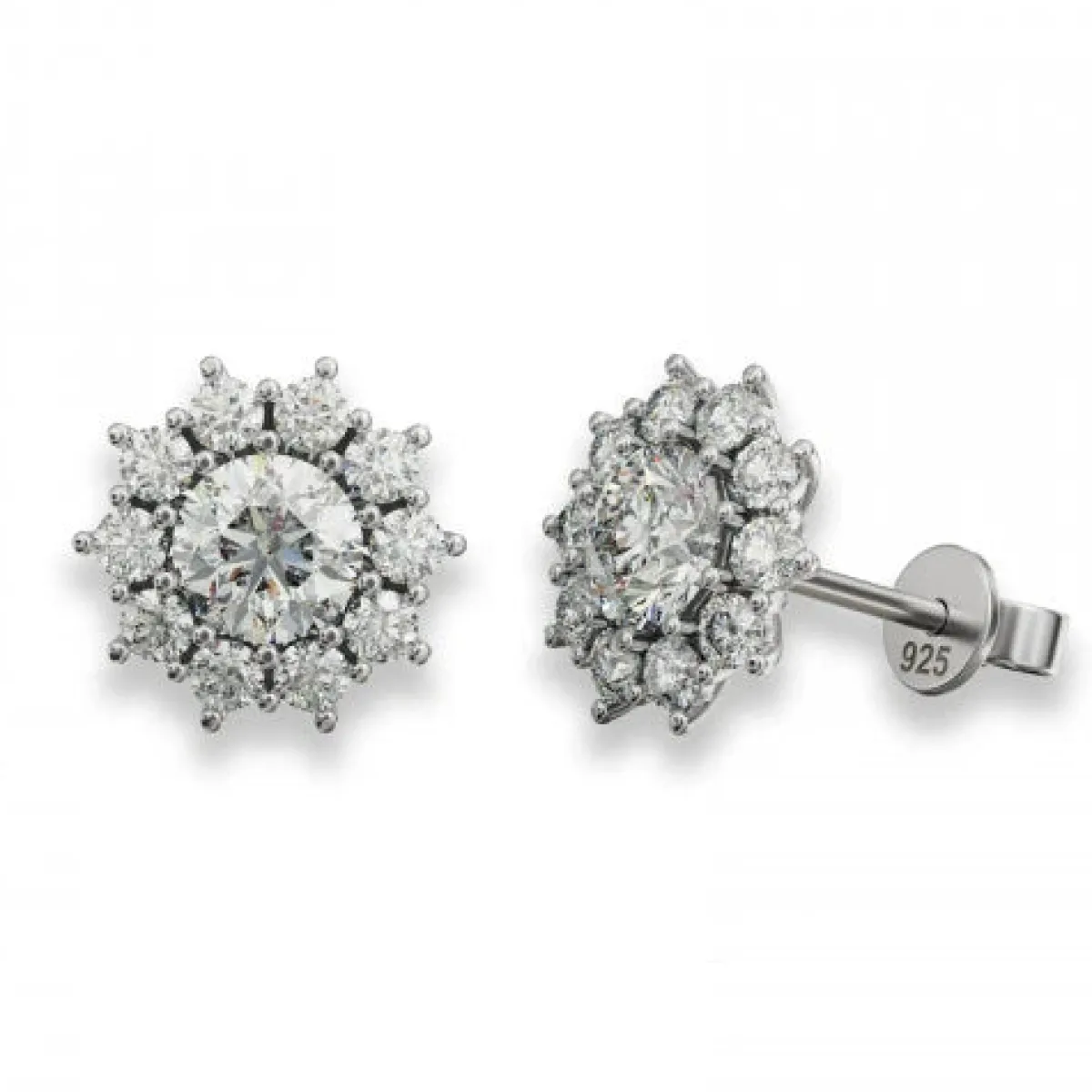 Schmuckladen AMOONIC Ohrstecker "Sparkling Flowers" Blumen Ohrringe mit 22 Zirkonia^ Ohrstecker|Schmuck