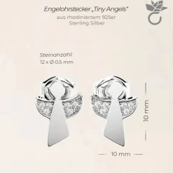 Schmuckladen AMOONIC Ohrstecker "Tiny Angels" Schutzengel Ohrstecker für Kinder mit^ Ohrstecker|Schmuck