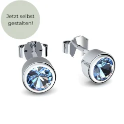 Schmuckladen AMOONIC Ohrstecker "Whisper Love" Ohrringe mit 2 Steinen im Facettensc^ Ohrstecker|Schmuck