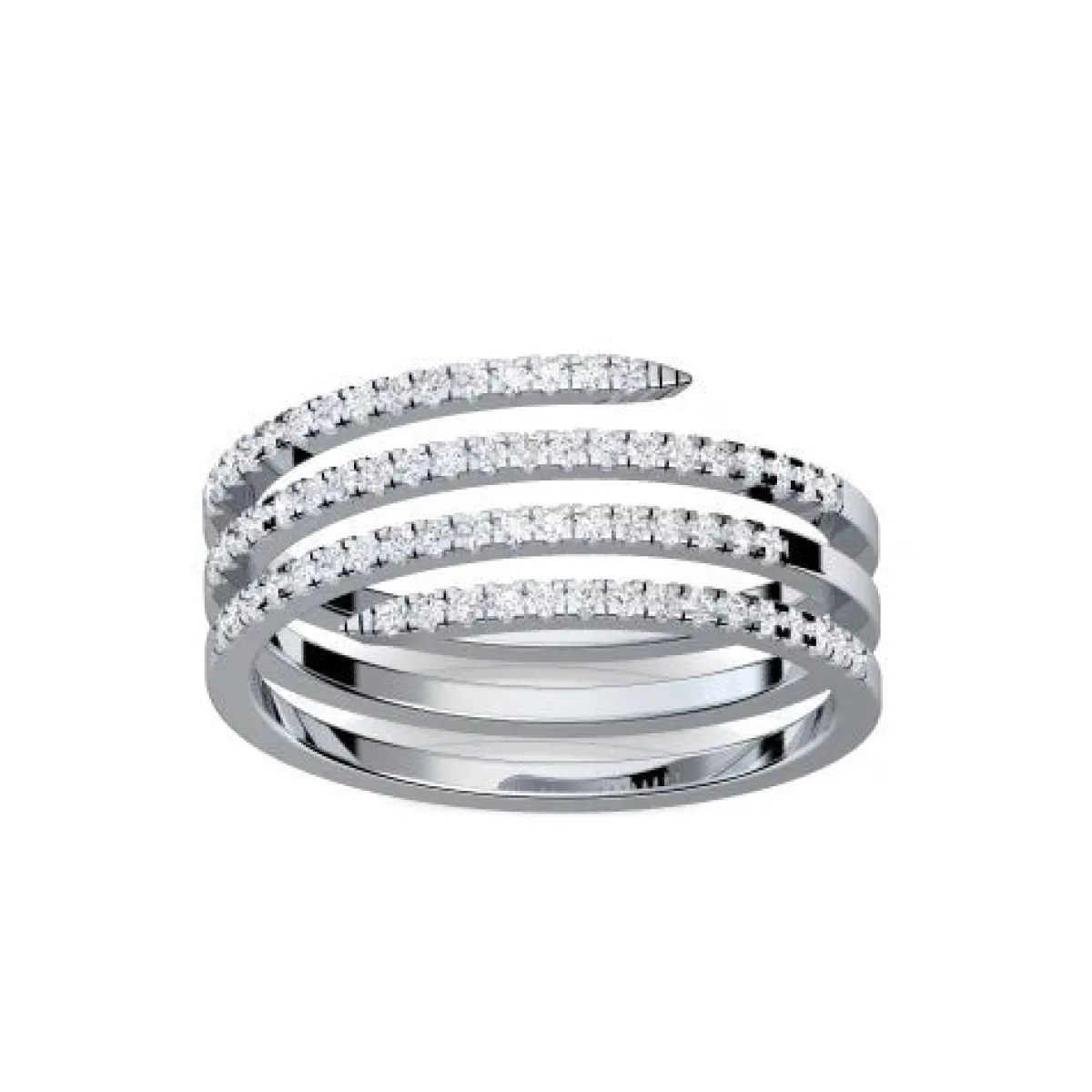 Schmuckladen AMOONIC Ringmodell "Spiral" funkelnder Ring in Sterling Silber 925 mit^ Schmuck