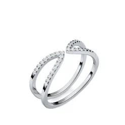 Schmuckladen AMOONIC Ringmodell "Trio Essence" extravaganter Ring in Sterling Silbe^ Schmuck
