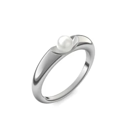 Schmuckladen AMOONIC Verlobungsring "Ladylike" extravaganter Perlenring - Material^ Verlobungsringe|Verlobung