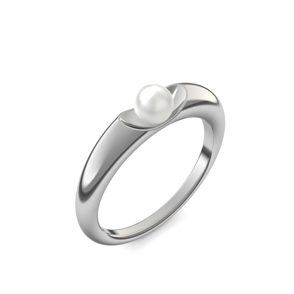 Schmuckladen AMOONIC Verlobungsring "Ladylike" extravaganter Perlenring - Material^ Verlobungsringe|Verlobung