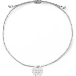 Schmuckladen Armband - love you mum - Rückseitengravur möglich^ Stoffarmbänder|Armbänder Mit Gravur