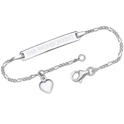 Schmuckladen Armband 925 Silber mit Herzanhänger und Gravur^ Herzarmbänder|Armbänder Mit Gravur