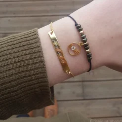 Schmuckladen Armband Gravurplatte mit "Arabischem Zeichen" - 925 Sterlingsilber^ Armbänder Mit Gravur|Armbänder Mit Gravur