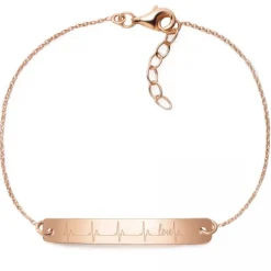 Schmuckladen Armband Herzschlag "Love" - 925 Sterlingsilber^ Valentinstag|Armbänder Mit Gravur