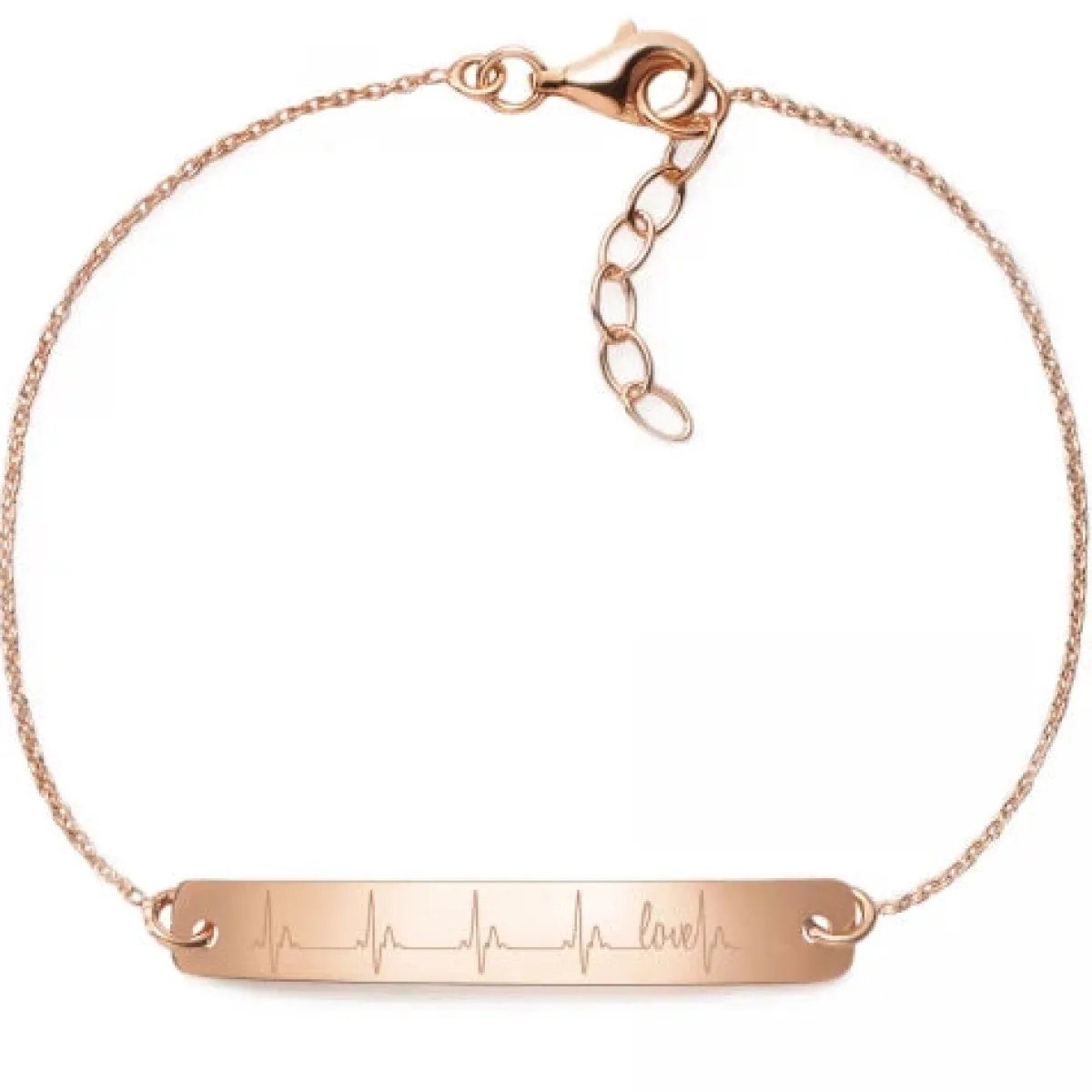 Schmuckladen Armband Herzschlag "Love" - 925 Sterlingsilber^ Valentinstag|Armbänder Mit Gravur