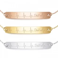 Schmuckladen Armband Herzschlag "Mit Deinem Text" - 925 Sterlingsilber^ Valentinstag|Armbänder Mit Gravur