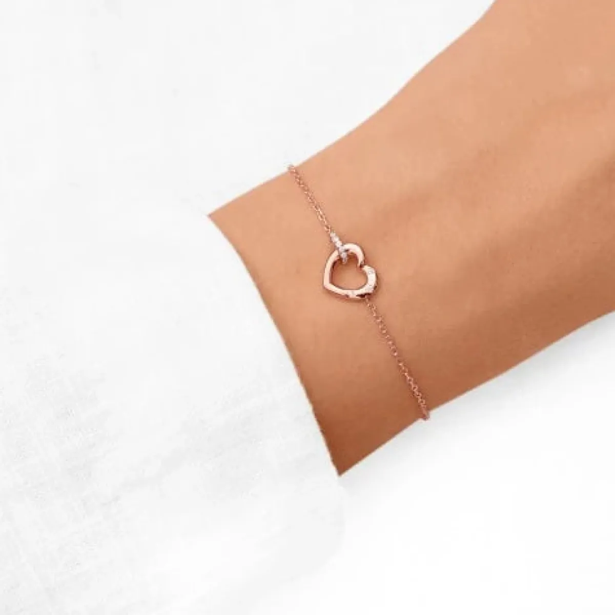 Schmuckladen Armband Love-Bound mit Zirkonia - 925 Sterlingsilber^ Muttertag|Valentinstag