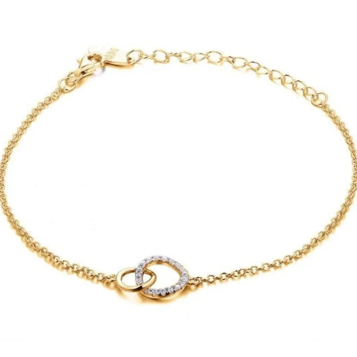 Schmuckladen Armband mit 2 Kreisen - Double Circle - 925 Sterlingsilber^ Schmuck