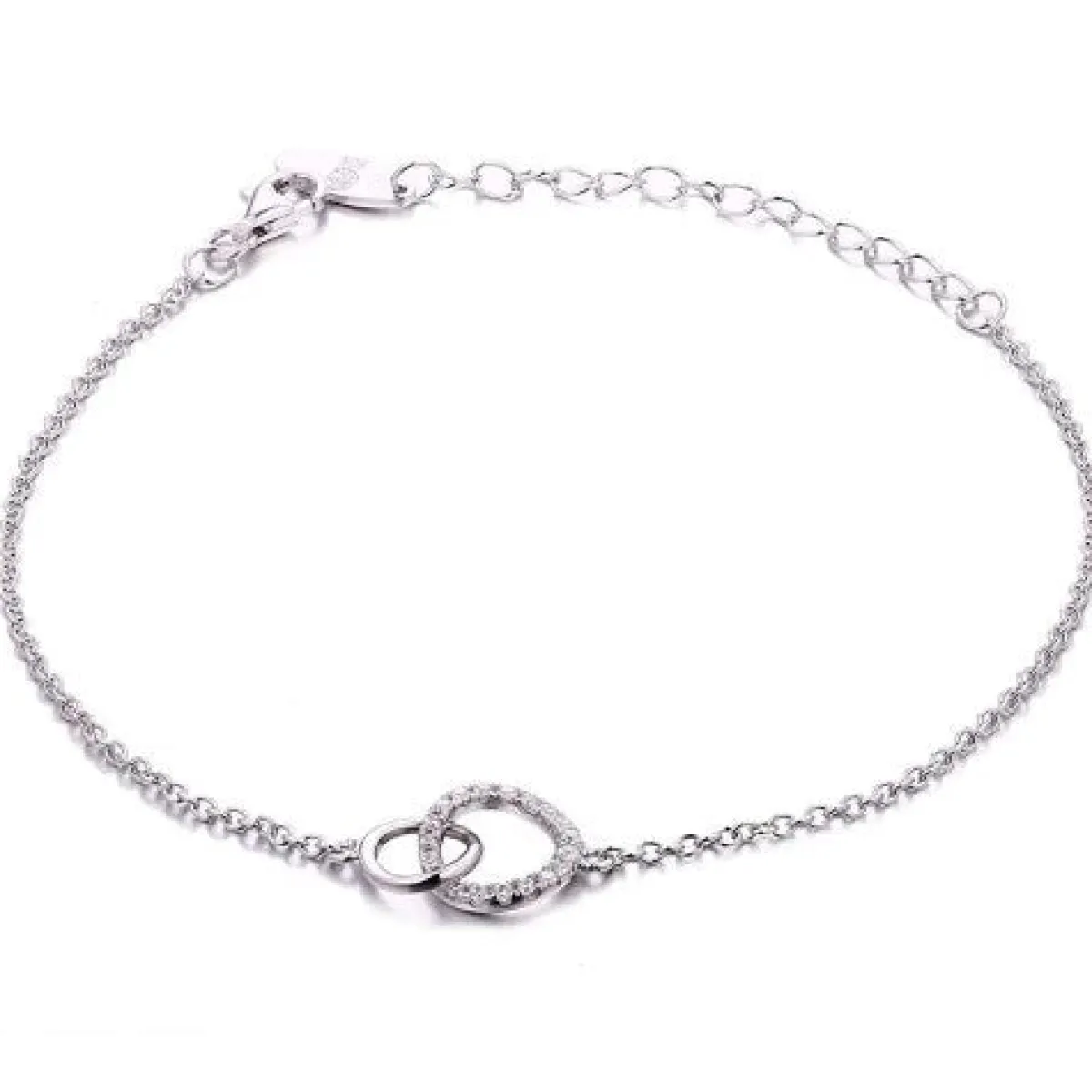 Schmuckladen Armband mit 2 Kreisen - Double Circle - 925 Sterlingsilber^ Schmuck