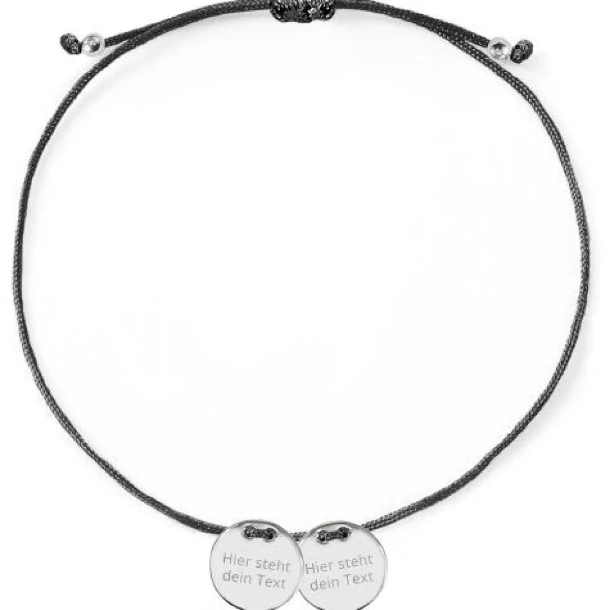 Schmuckladen Armband mit Gravur Harmony - 925 Sterlingsilber^ Stoffarmbänder|Armbänder Mit Gravur