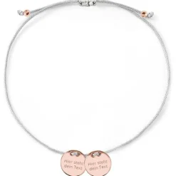 Schmuckladen Armband mit Gravur Harmony - 925 Sterlingsilber^ Stoffarmbänder|Armbänder Mit Gravur