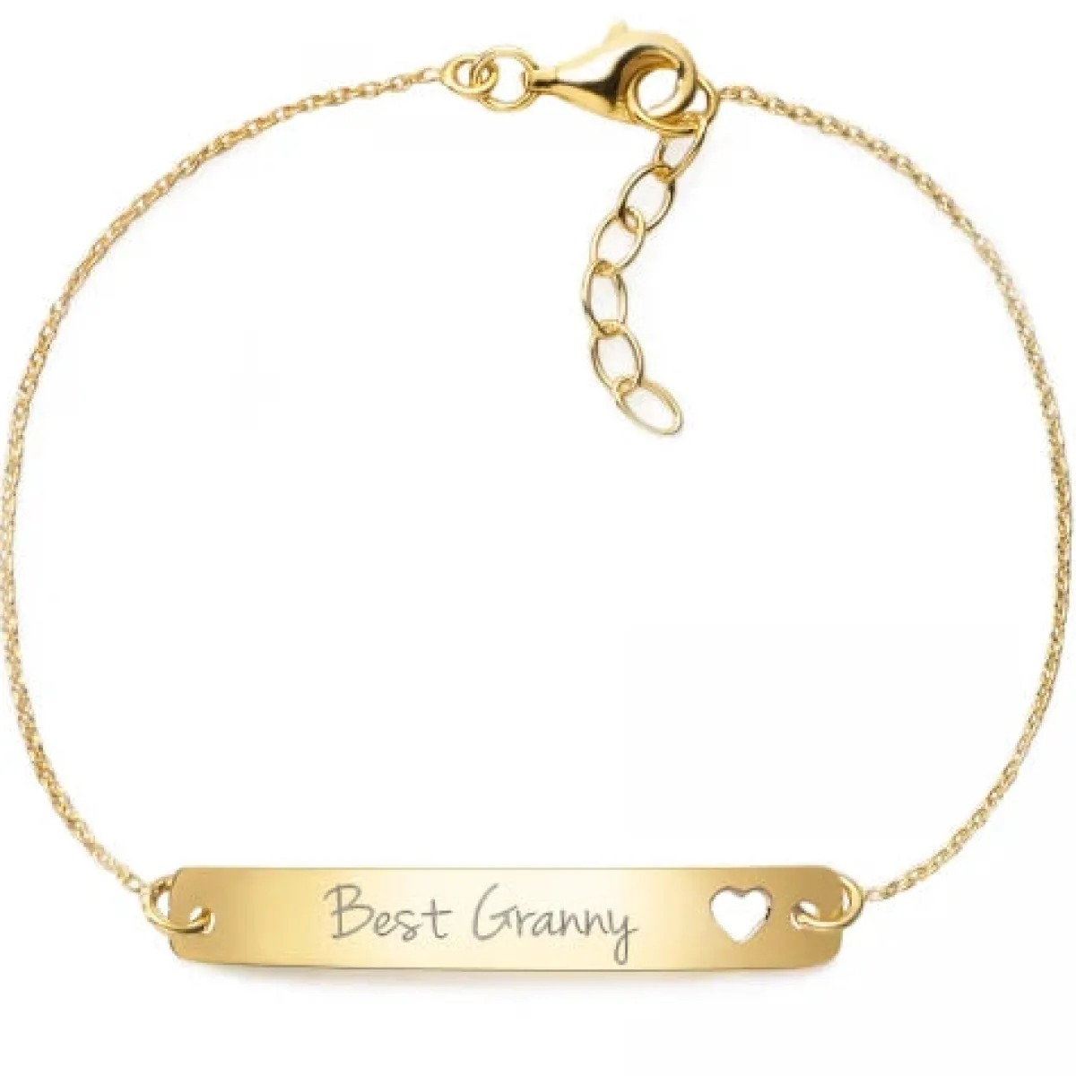 Schmuckladen Armband mit Gravur "Best Granny" - 925 Sterlingsilber | gravierbar^ Armbänder Mit Gravur|Armbänder Mit Gravur
