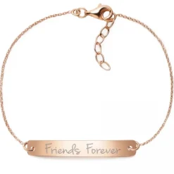Schmuckladen Armband mit Gravur "friends forever" - 925 Sterlingsilber | gravierbar^ Armbänder Mit Gravur|Armbänder Mit Gravur