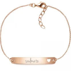 Schmuckladen Armband mit Gravur "soulmate" - 925 Sterlingsilber | Rückseite individ^ Armbänder Mit Gravur|Armbänder Mit Gravur