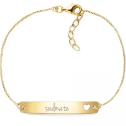 Schmuckladen Armband mit Gravur "soulmate" - 925 Sterlingsilber | Rückseite individ^ Armbänder Mit Gravur|Armbänder Mit Gravur