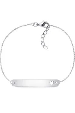 Schmuckladen Armband mit Gravurplatte "Herz" individuell gravierbar^ Weihnachten|Schmuck