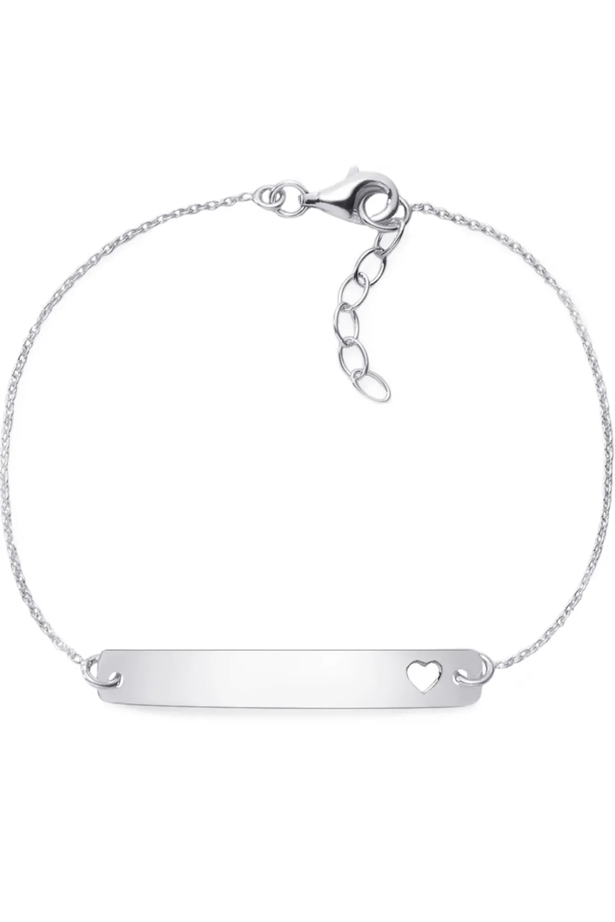 Schmuckladen Armband mit Gravurplatte "Herz" individuell gravierbar^ Weihnachten|Schmuck