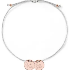 Schmuckladen Armband mit Handschrift-Gravur Harmony - 925 Sterlingsilber^ Stoffarmbänder|Eigene Handschrift Als Gravur